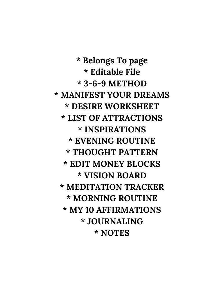 Manifestation Journal