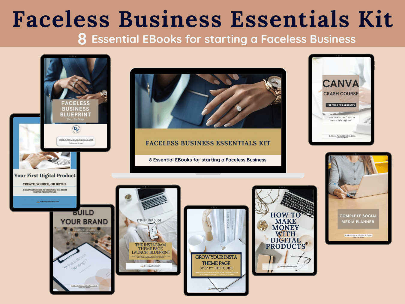 Faceless Business Essentials Kit - 8 EBooks Bundle