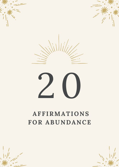 Money Abundance Affirmation Cards