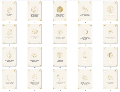 Money Abundance Affirmation Cards